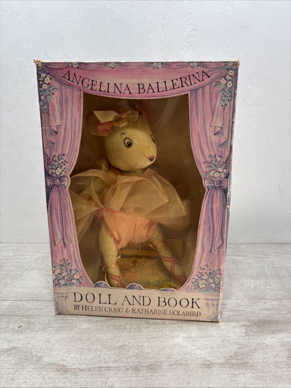 Angelina Ballerina Doll and Book Set - Pink/Peach Tutu